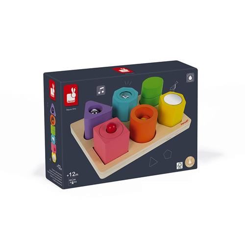 Puzzle 6 cubes sensoriels - i wood